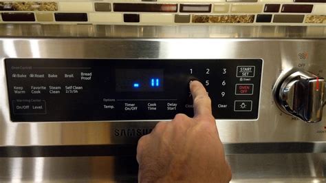 how to set the timer on a samsung gas stove